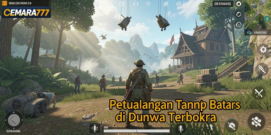 Tangkapan layar gameplay CEMARA777 di dunia terbuka yang indah.