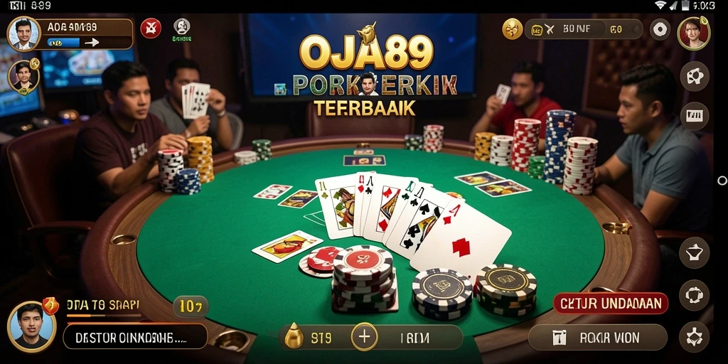 Tampilan gameplay Poker yang seru dan menegangkan di OJA89.